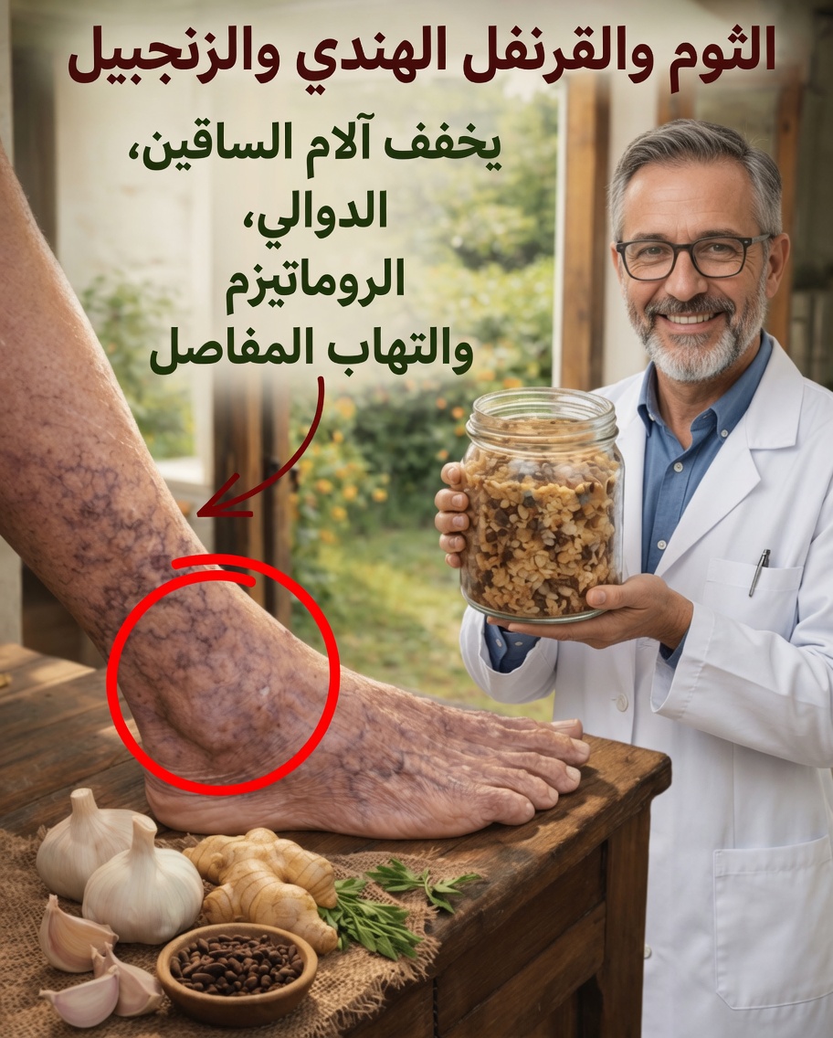 اكتشف كيف يمكن لمزيج الثوم والزنجبيل والقرنفل أن يساعد في تخفيف تعب الساقين وآلام المفاصل