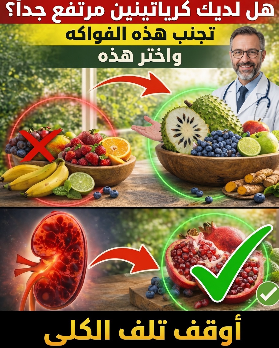 مستويات مرتفعة من الكرياتينين؟ اكتشف 4 فواكه يمكنك تناولها ليلًا لدعم إزالة السموم الطبيعية من جسمك
