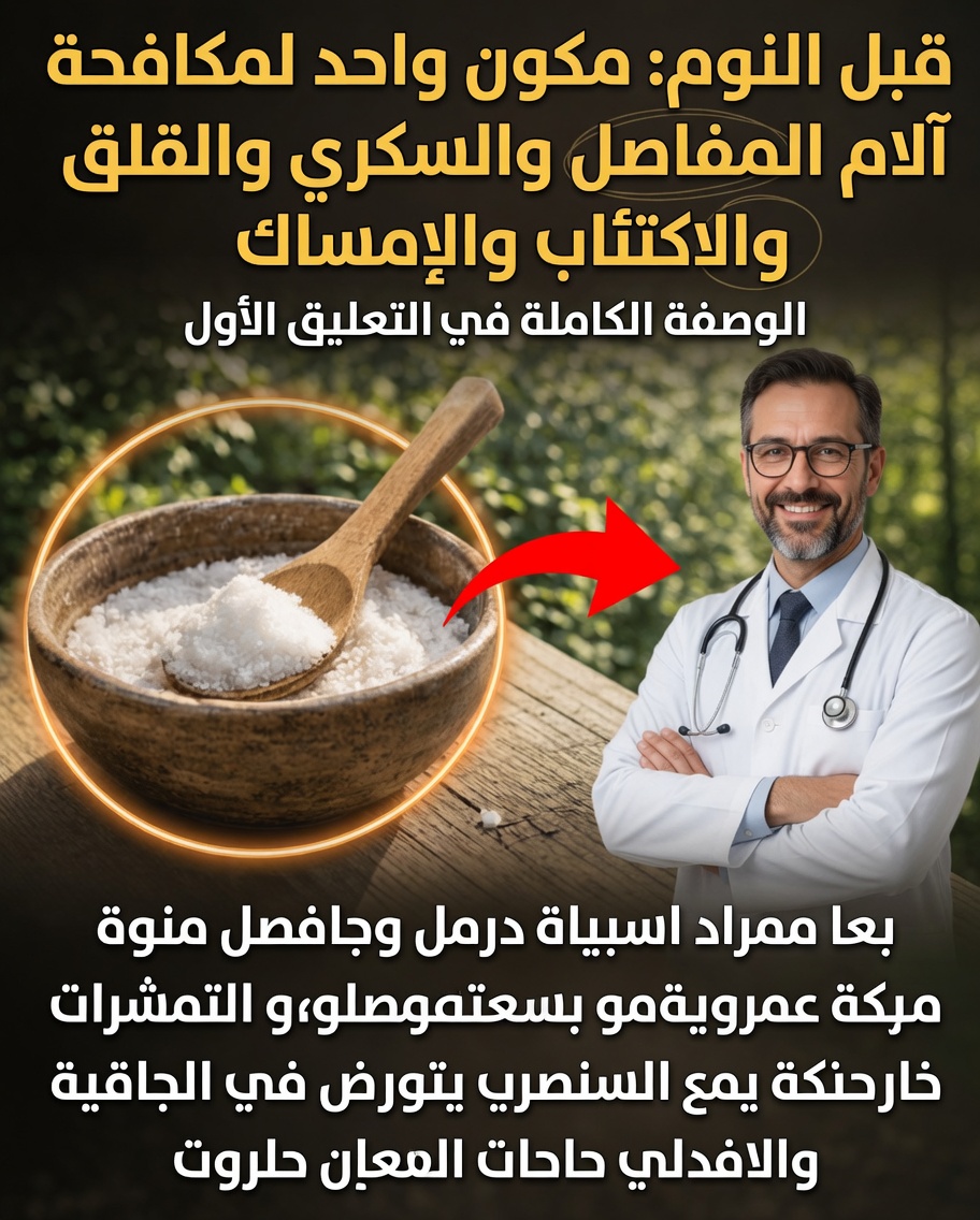 هل يمكن لعادة بسيطة ليلًا مع مكوّن طبيعي أن تساعد في المفاصل وسكر الدم والمزاج والهضم؟