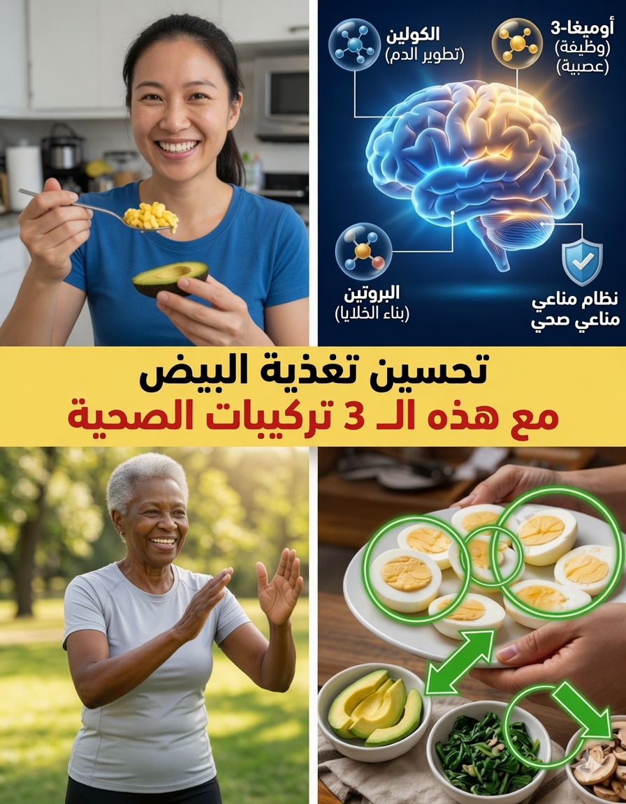 تنبيه لكبار السن: 3 أطعمة شائعة لا يجب عليك أبداً تناولها مع البيض