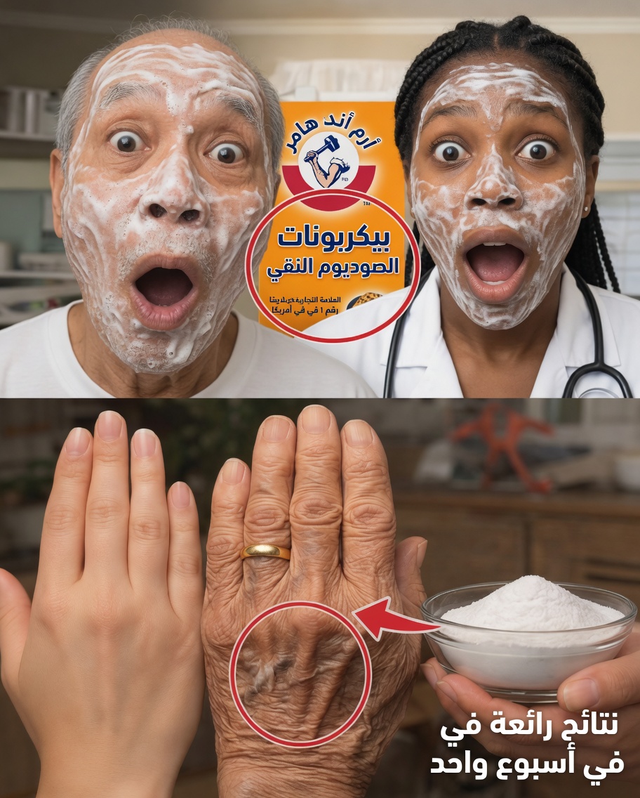 بيكربونات الصوديوم تقضي على جميع التجاعيد في 10 دقائق فقط، حتى في سن السبعين!