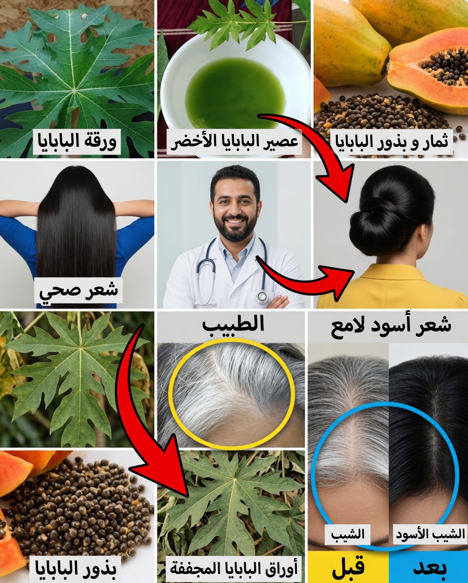 أوراق البابايا لشعر شاب: طريق طبيعي لخصلات أغمق وأقوى وأكثر إشراقًا