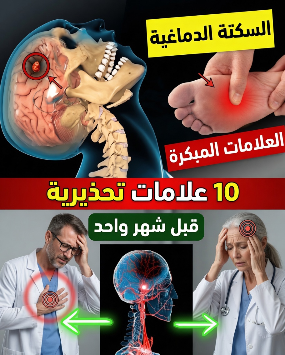 8 علامات تحذيرية مبكرة للسكتة الدماغية قد تلاحظها قبل شهر + 9 طرق طبيعية لحماية دماغك
