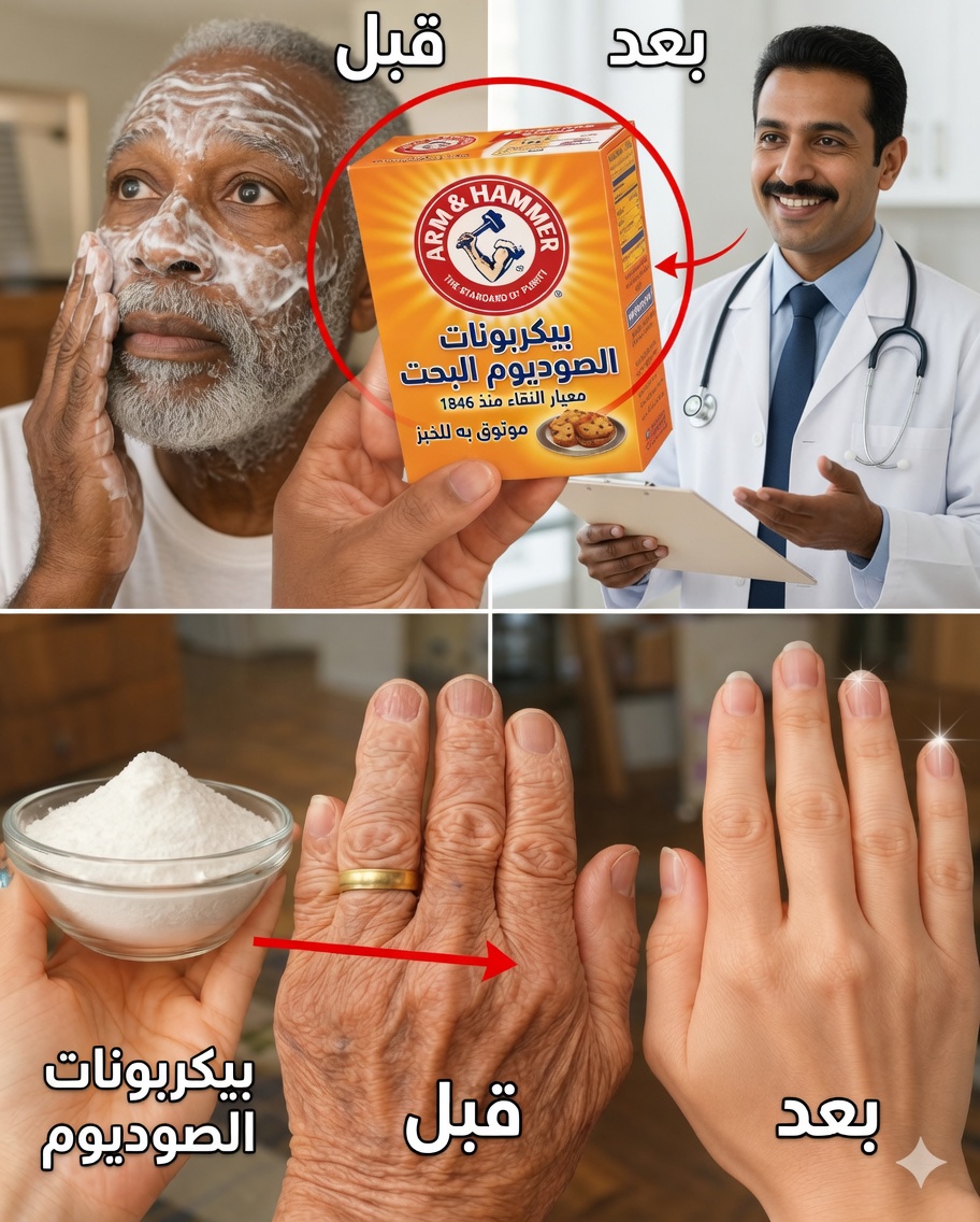 اكتشف كيف يمكن لبيكربونات الصوديوم أن تحوّل مظهر بشرتك خلال دقائق – حتى بعد سن السبعين