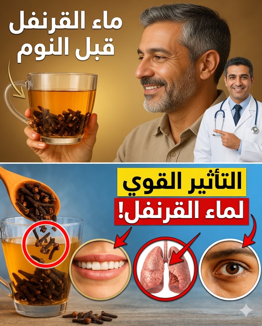 كوب واحد من ماء القرنفل قبل النوم: 15 فائدة مدهشة لصحتك
