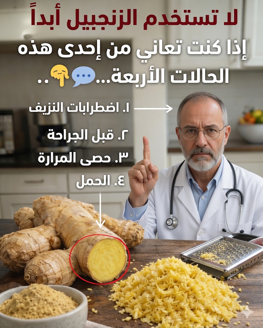 الزنجبيل: جذر قوي للعديد من الفوائد – لكن تجنّبه إذا كنت تعاني من هذه الحالات الأربع الشائعة