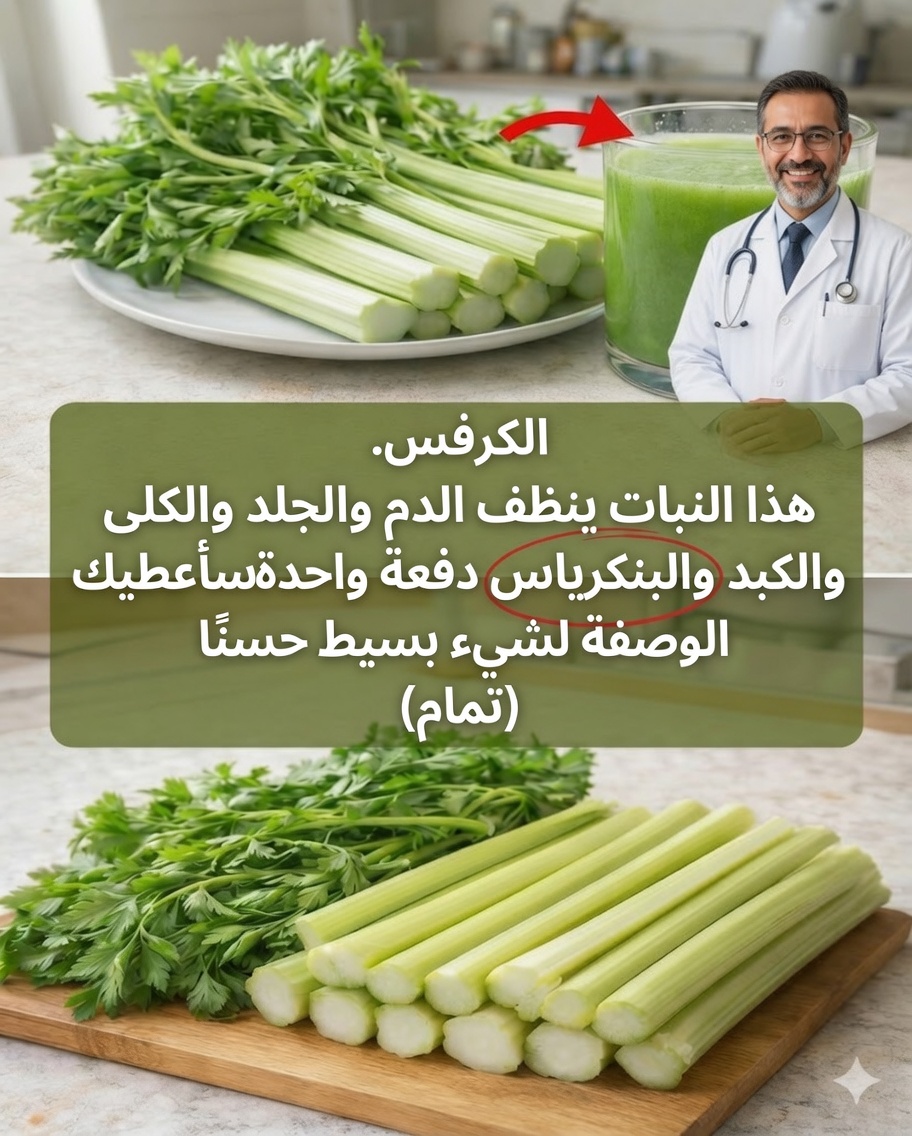 هل تعبت من الاستيقاظ وأنت تشعر بالثقل والانتفاخ؟ هذا العصير البسيط من الكرفس والبقدونس والليمون يمكن أن يغيّر صباحاتك