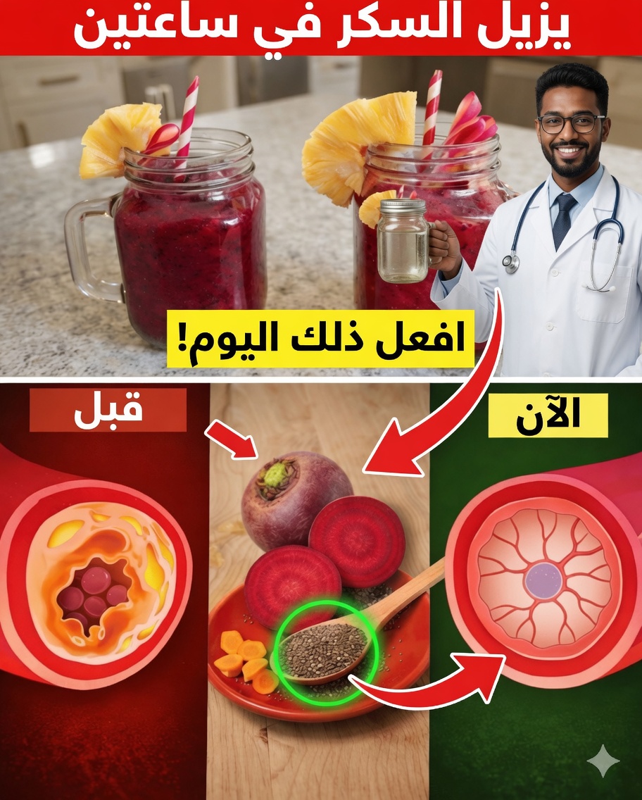المشروب الطبيعي رقم 1 للمساعدة على خفض سكر الدم ودعم الكوليسترول