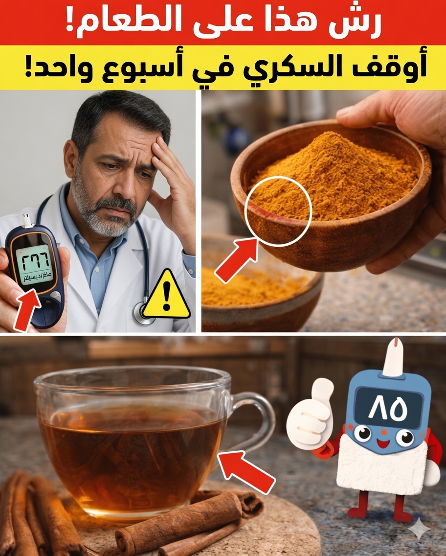 أكثر من 60؟ رشّ هذا كل يوم وساعد على استقرار سكر الدم في 7 أيام فقط