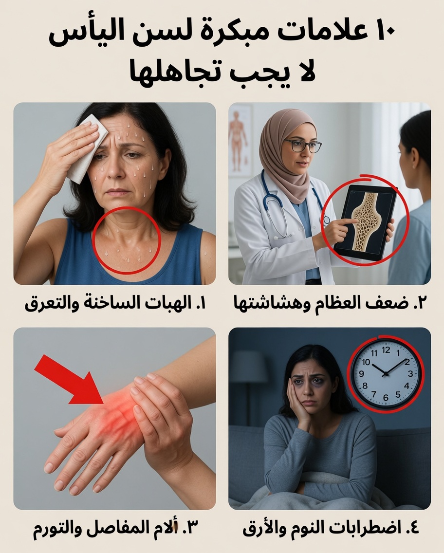 10 علامات تحذيرية مبكرة لانقطاع الطمث المبكر لا ينبغي تجاهلها