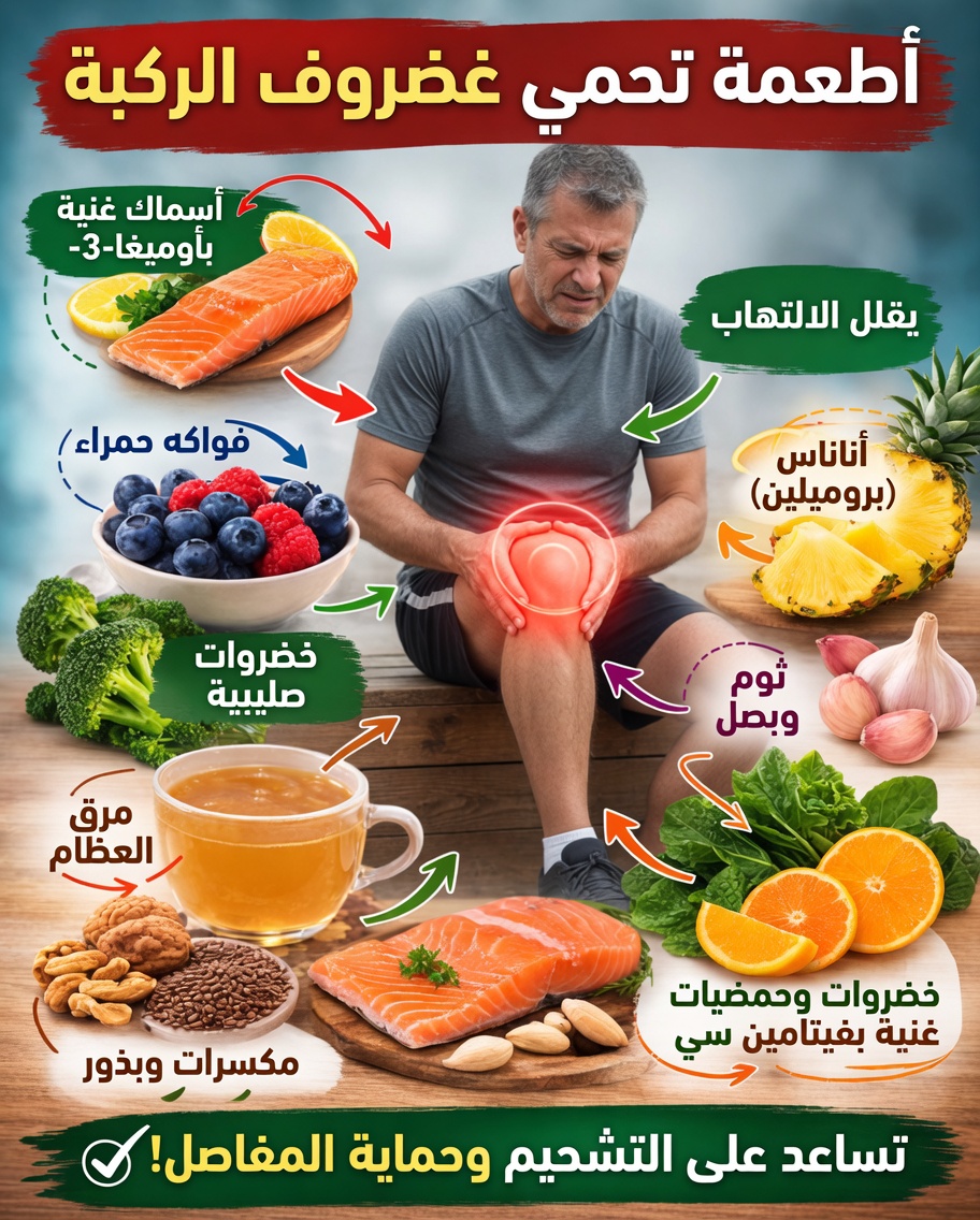 الأطعمة الطبيعية لدعم صحة غضروف الركبة: احمِ مفاصلك بذكاء