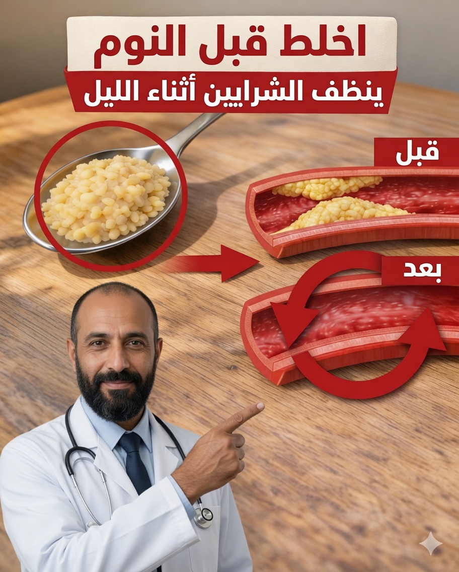 امزج هذه المكوّنات الثلاثة من المطبخ قبل النوم — قد تشكرك شرايينك صباحًا