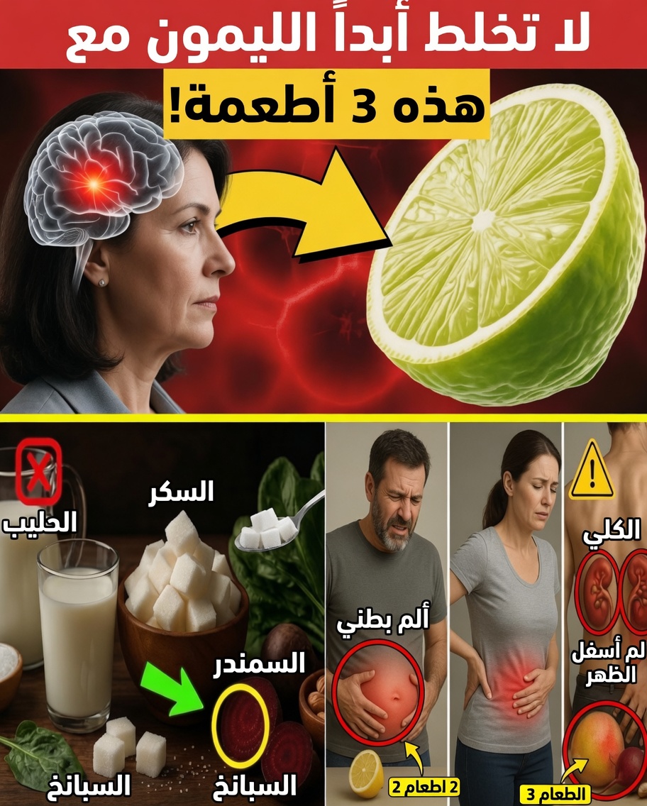 سر الليمون لكبار السن: لا تخلط الليمون أبدًا مع هذه الأطعمة!