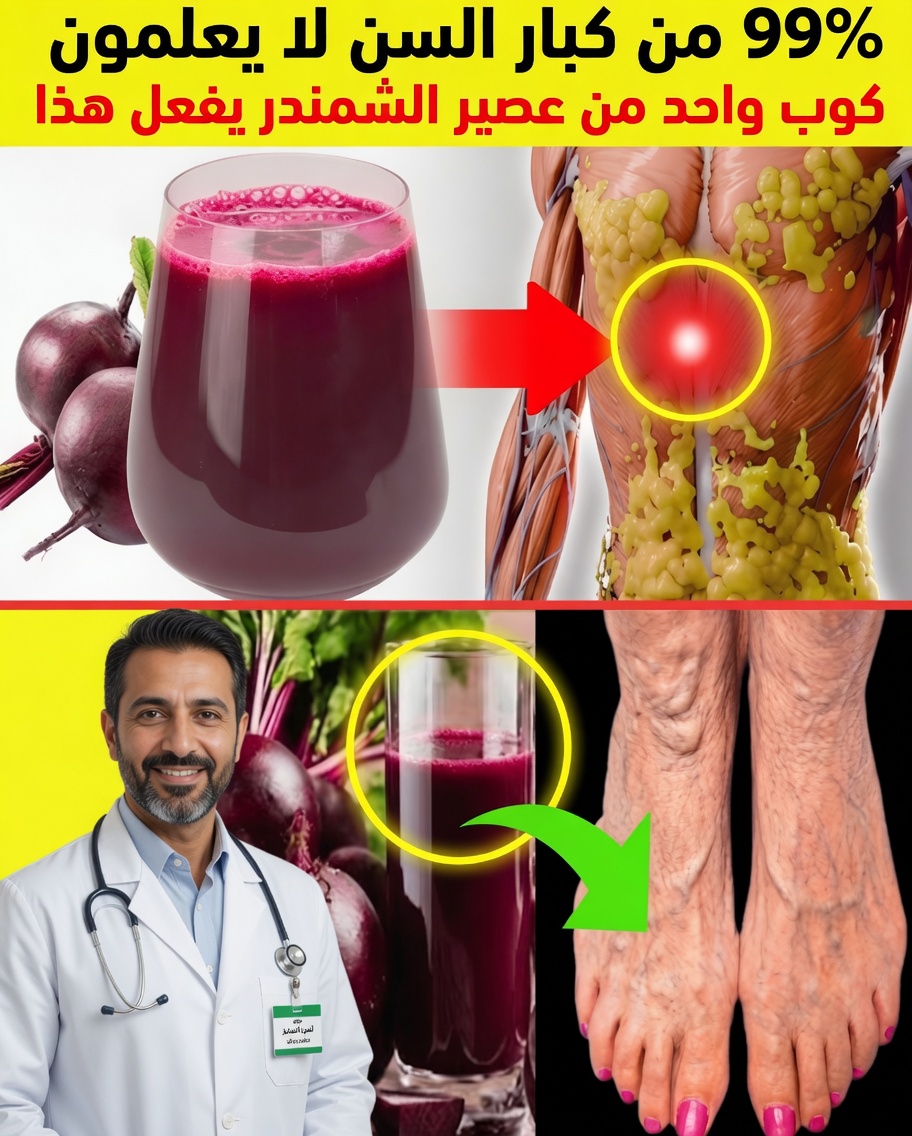 كوب من عصير الشمندر صباحًا قد يغيّر كل شيء لكبار السن