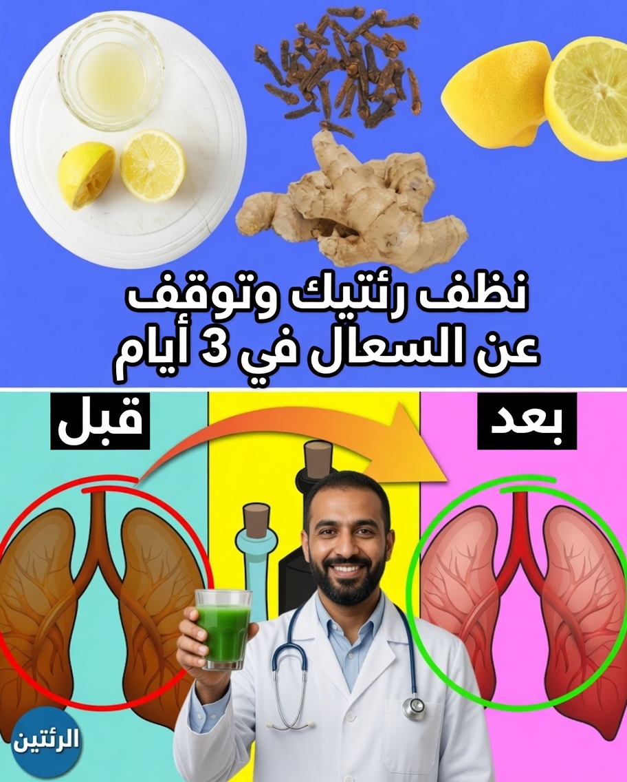 Limّف رئتيك وتوقف عن السعال في 3 أيام فقط! وصفة طبيعية ضد التهاب الشعب الهوائية