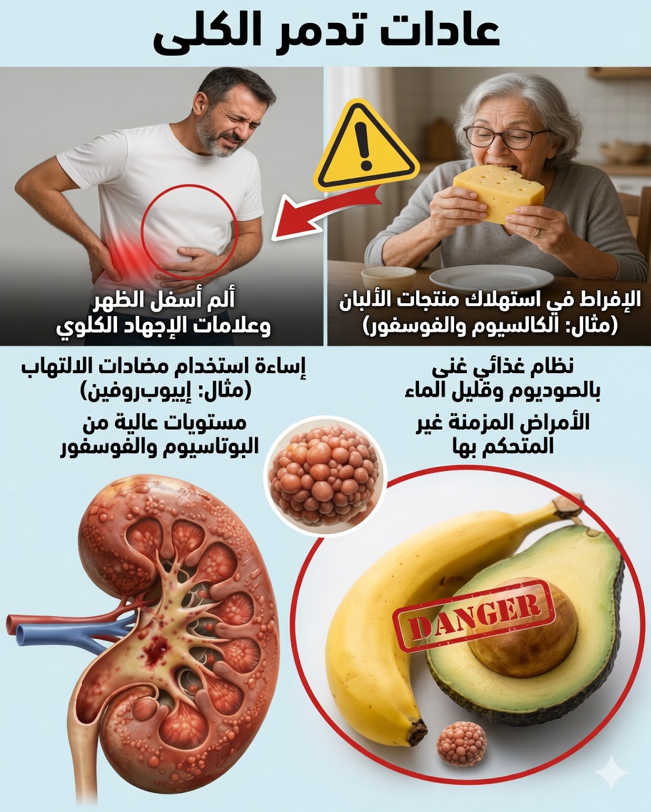 ٨ عادات يومية قد تضرّ بكليتيك — وكيف تعدّلها بلطف