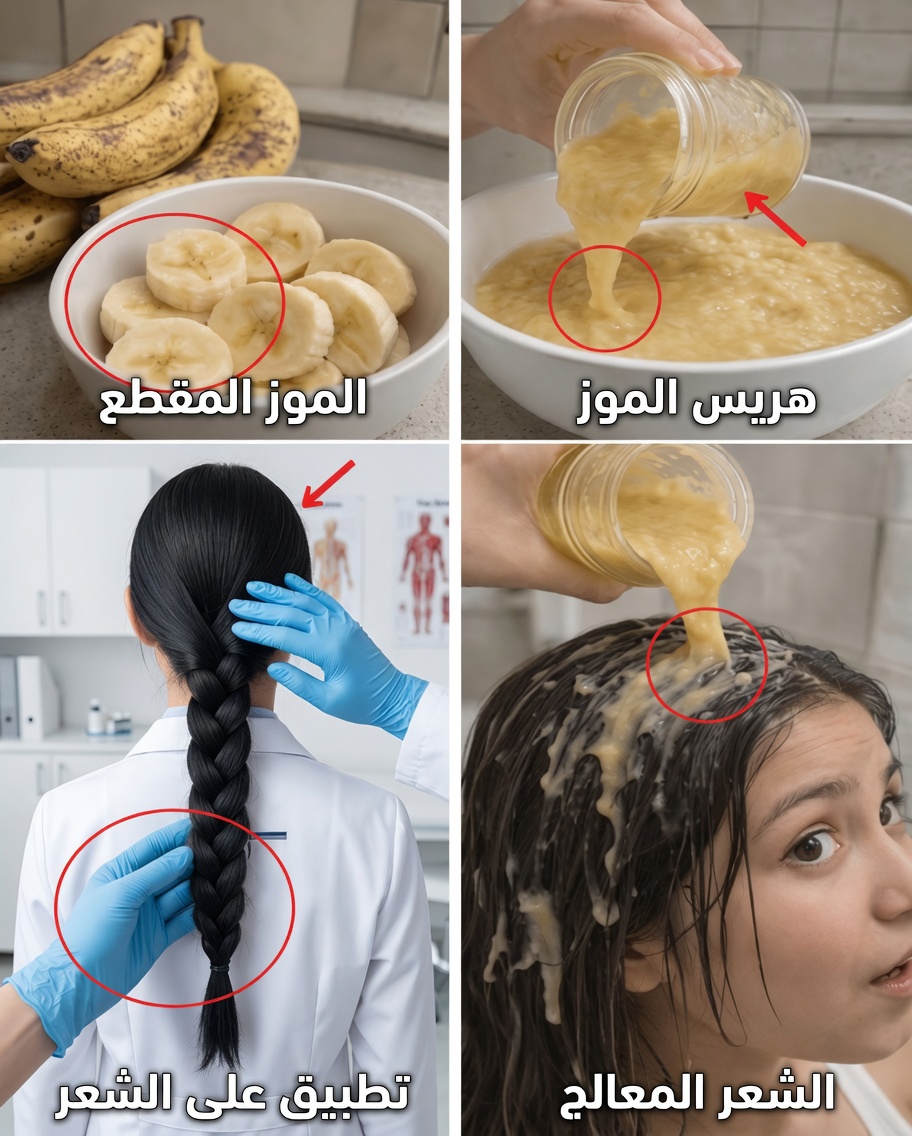 قناع شعر بالموز مرتين أسبوعيًا لشعر أطول وأكثر كثافة ونمو صحي