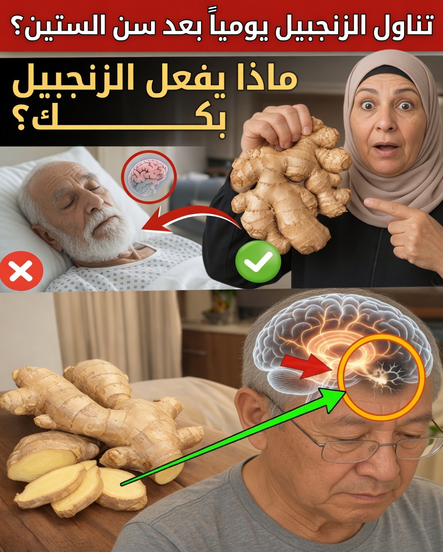ماذا يحدث حقًا لجسمك بعد سن الستين عندما تتناول الزنجبيل كل صباح