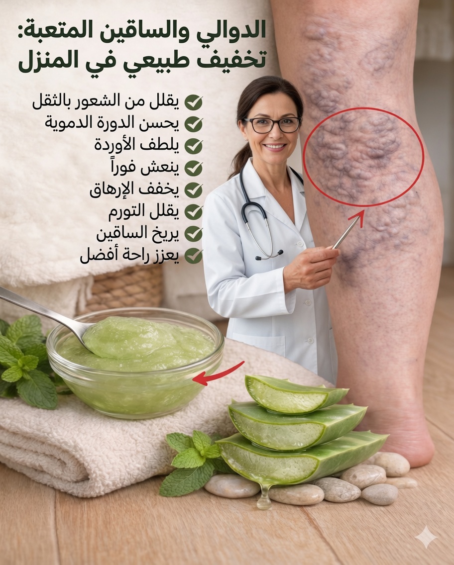 جل الألوفيرا المنزلي للساقين المتعبتين والدوالي: راحة طبيعية يمكنك تحضيرها في المنزل