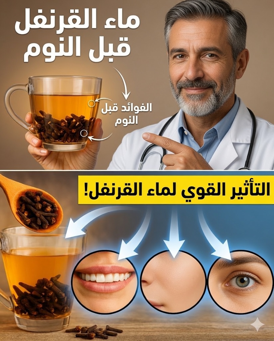 كوب واحد من ماء القرنفل قبل النوم: 15 فائدة طبيعية قوية لجسمك