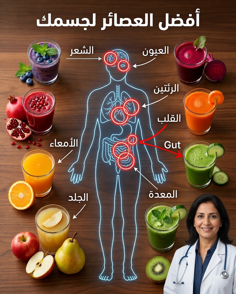 أفضل 10 عصائر طبيعية لكل جزء من جسمك